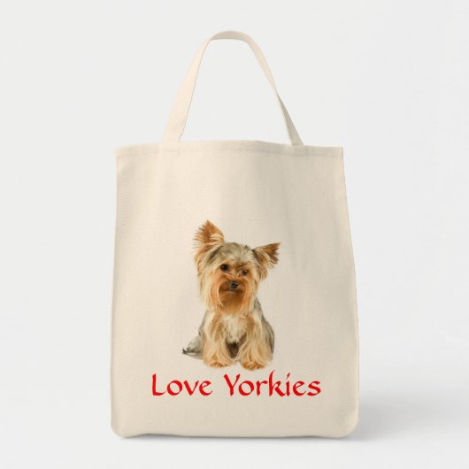 Yorkie Puppy Dog Gift Cute Yorkshire Terrier Tote Bag (Voorkant)