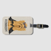 Yorkie Puppy | Dog Yorkshire Terrier Gepersonalise Bagagelabel (Voorkant (horizontaal))