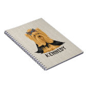 Yorkie Puppy | Dog Yorkshire Terrier Gepersonalise Notitieboek (Rechterzijde)