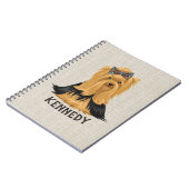 Yorkie Puppy | Dog Yorkshire Terrier Gepersonalise Notitieboek (Linkerzijde)