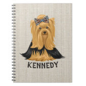 Yorkie Puppy | Dog Yorkshire Terrier Gepersonalise Notitieboek (Voorkant)