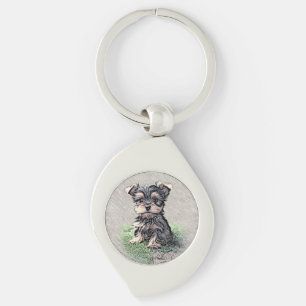 Yorkie, Puppy,hond Sleutelhanger