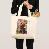 Yorkie Puppy Hondenliefhebber Cute Yorkshire Terri Grote Tote Bag (Voorkant (product))