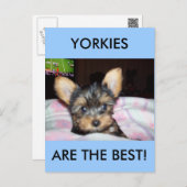 Yorkie Puppy Hondenliefhebber Gifts Briefkaart (Voorkant / Achterkant)