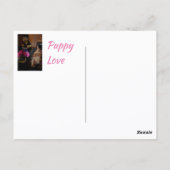 Yorkie Puppy Love  in Pink Briefkaart (Achterkant)