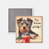 Yorkie Puppy Magnet (Voorkant / Achterkant)