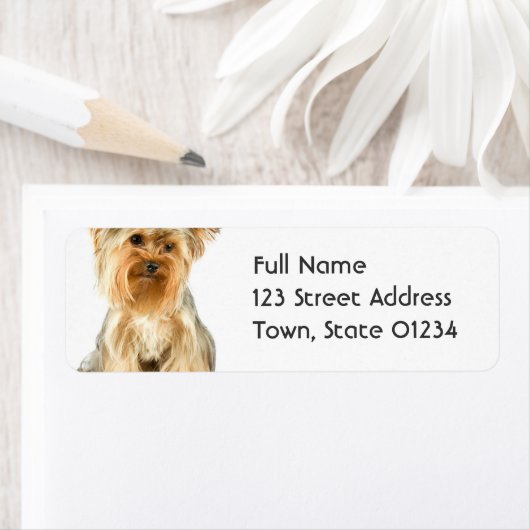 Yorkie Puppy Mailing Labels (Insitu)
