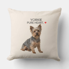 Yorkie Pure Heart Throw Pillow Kussen