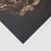 Yorkie Red Kings Stoel Donkere achtergrond Decoupa Tissuepapier (Detail)