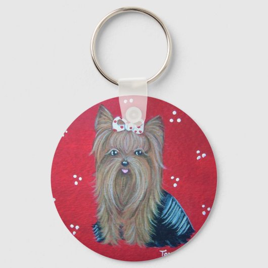 Yorkie Red sleutelhanger (Voorkant)