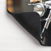 Yorkie Riding Motorcycle Muismat (Hoek)