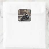 Yorkie Riding Motorcycle Sticker (Tas)