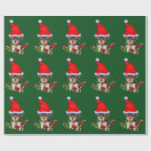 Yorkie Santa Christmas Cadeaupapier (Vlak)