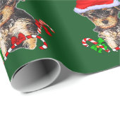 Yorkie Santa Christmas Cadeaupapier (Rol Hoek)