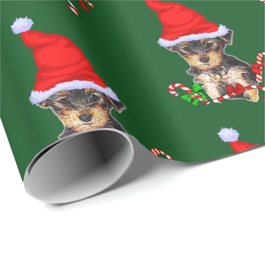 Yorkie Santa Christmas Cadeaupapier (Rol Hoek)