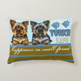 Yorkie schattig accent kussen