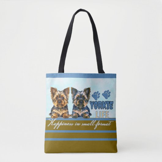 Yorkie schattig tote bag (Voorkant)