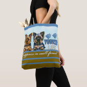 Yorkie schattig tote bag (Dichtbij)