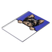 Yorkie Schattige Peeking Yorkshire Terrier Hondenl Notitieboek (Linkerzijde)