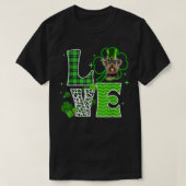 Yorkie Shamrock Lucky Clover Irish St Patricks Day T-shirt (Design voorkant)