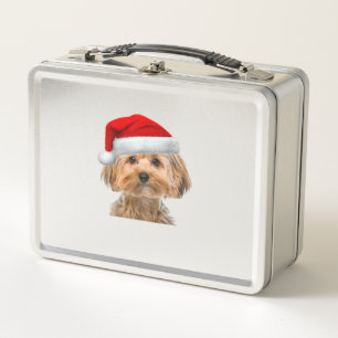 Yorkie Shirt Schattige Dog Santa Hat Afbeelding Fu