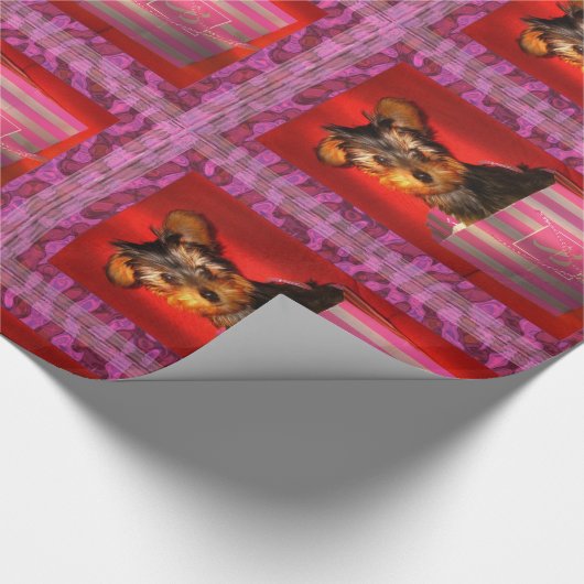 Yorkie Shopper Cadeaupapier (Hoek)