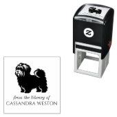 Yorkie Silhouet Minimalist #4 Bibliotheek Boek Naa Zelfinktende Stempel (In situ)