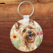 Yorkie Sleutelhanger - Schattigee Waterverf Dog Ar (Voorkant)