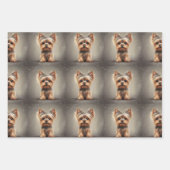 Yorkie Snowy Moment Kerst Schattige Inpakpapier Vel (Voorkant 2)
