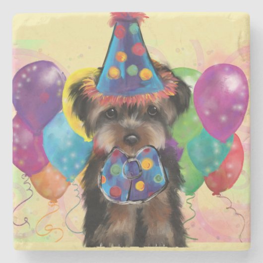 Yorkie Stenen Onderzetter (Voorkant)