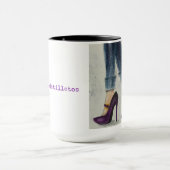 Yorkie & Stilettos Waterverf Design Mok (Midden)