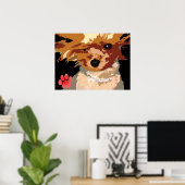 Yorkie Supermodel Poster (Thuiskantoor)