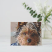Yorkie Terrier Briefkaart (Staand voorkant)