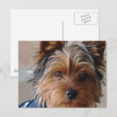 Yorkie Terrier Briefkaart (Voorkant / Achterkant)