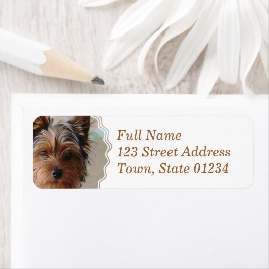 Yorkie Terrier Mailing Label (Insitu)