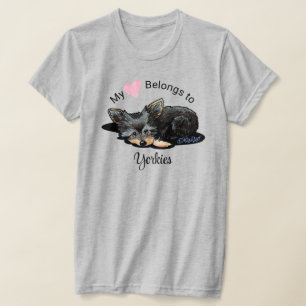 Yorkie Terrier My Heart behoort T-Shirt