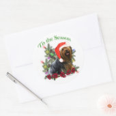 Yorkie 'Tis de Seizoen Sticker (Envelop)