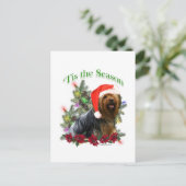 Yorkie 'Tis het seizoen Briefkaart (Staand voorkant)