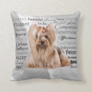 Yorkie Traits Pillow Kussen