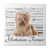 Yorkie Traits Tile Tegeltje (Voorkant)