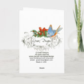 Yorkie Travel Paris Eiffeltoren Kerst Kaart (Achterkant)