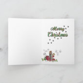 Yorkie Travel Paris Eiffeltoren Kerst Kaart (Binnen)