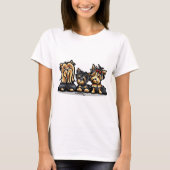 Yorkie Trio T-shirt (Voorkant)