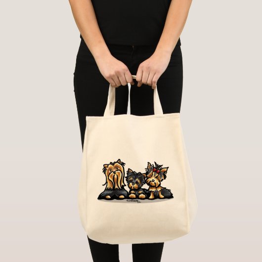 Yorkie Trio Tote Bag (Voorkant (product))