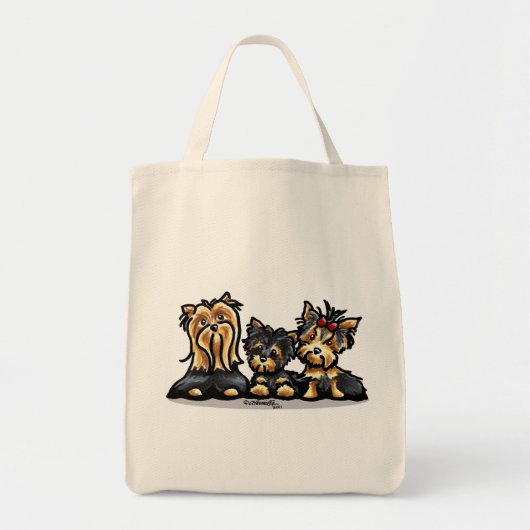 Yorkie Trio Tote Bag (Voorkant)