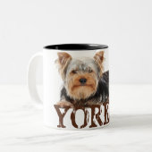 Yorkie Tweekleurige Koffiemok (Voorkant links)