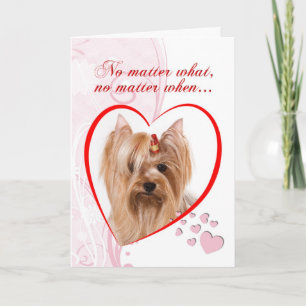 Yorkie Valentijn Feestdagen Kaart