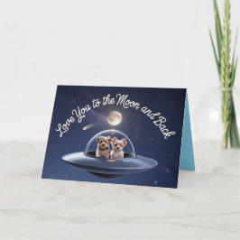 Yorkie Valentijnkaart Feestdagen Kaart