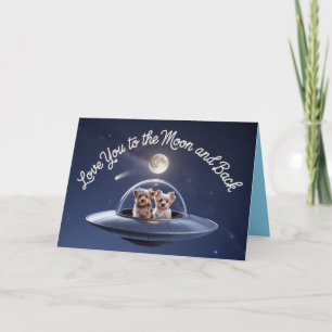 Yorkie Valentijnkaart Feestdagen Kaart