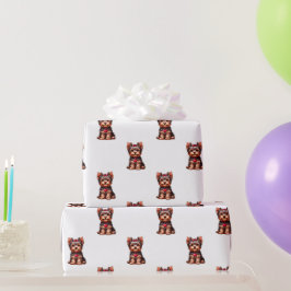 Yorkie Valentijnsdag - Wit Cadeaupapier